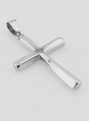 Pendentif Croix Torsadée en Inox - 45mm