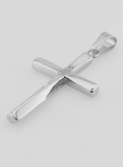 Pendentif Croix Torsadée en Inox - 45mm