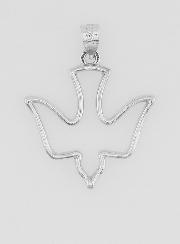 Pendentif Colombe de l'Esprit Saint en Argent - 18mm