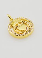 Médaille Ex Voto Nacre & Brillants - 16mm