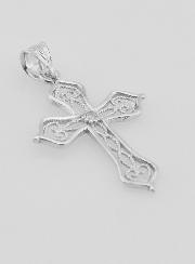 Pendentif Croix Ajourée Arabesques - 20mm