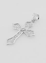 Pendentif Croix Ajourée Arabesques - 20mm