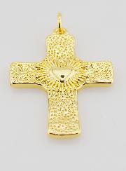 Pendentif Croix Motif Ex Voto - 27mm