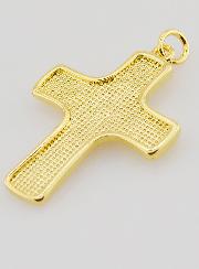 Pendentif Croix Motif Ex Voto - 27mm