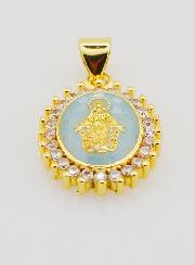 Médaille Vierge Miraculeuse Bleu - 17mm