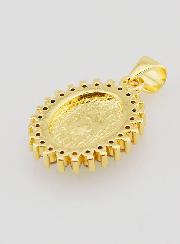 Médaille Vierge Miraculeuse Vert - 17mm