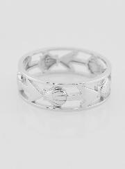 Bague Argent Ajourée Coquille & Ancre - T60