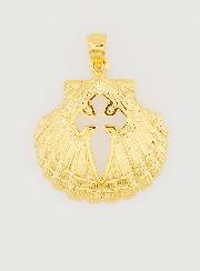 Médaille Coquille & Croix de Saint Jacques - 18mm