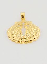 Médaille Coquille & Croix de Saint Jacques - 18mm