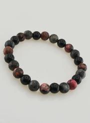 Bracelet Rhodonite - Onyx - Larvikite - 8mm
