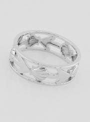 Bague Argent Ajourée Coquille & Ancre - T58