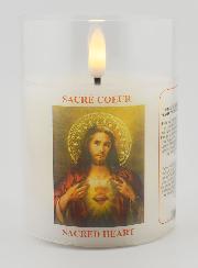Veilleuse LED Prière Sacré Coeur de Jésus