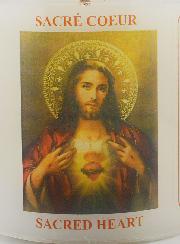 Bougie d'Église à Piles - Sacré Coeur de Jésus
