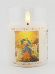 Bougie d'Église à Piles - Marie qui Défait les Noeuds
