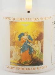 Bougie d'Église à Piles - Marie qui Défait les Noeuds
