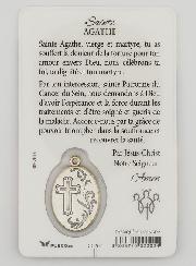Carte de Prière et Médaille - Sainte Agathe