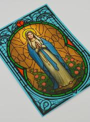 Magnet Fenêtre Vitrail - Notre Dame de Lourdes