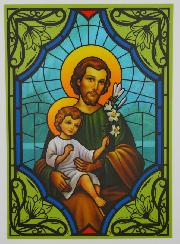 Magnet Fenêtre Vitrail - Saint Joseph