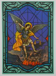 Magnet Fenêtre Vitrail - Saint Michel