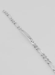 Gourmette Homme en Argent - Maille Figaro 5mm