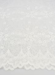 Voile Mantille Brodé - Blanc