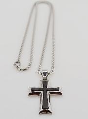 Collier Religieux Homme - Croix Géométrique