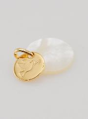 Médaille Jeton Plaqué Or & Nacre - Saint Esprit