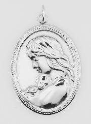 Médaille Vierge à l'Enfant Ovale - 25mm