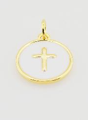 Médaille Croix Émaillée - Blanc