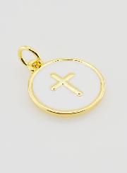 Médaille Croix Émaillée - Blanc
