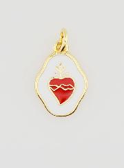 Pendentif Ex-Voto Rouge & Blanc - 15mm