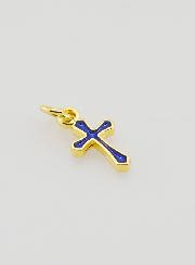 Pendentif Croix Breloque 10mm - Marine