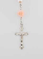 Chapelet de Lourdes Grains Nacrés & Roses