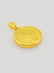 Médaille Rose en Ormeau - 14mm