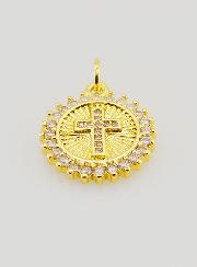 Médaille Croix Dentelée - 15mm