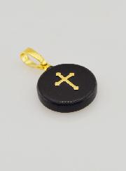 Médaille Avec Croix - Noir