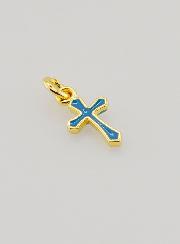 Pendentif Croix Breloque 10mm - Bleu