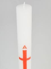 Cierge de Procession Alpha Omega 40cm - Rouge