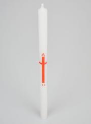 Cierge de Procession Alpha Omega 29cm - Rouge