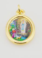 Médaille ND de Lourdes Dorée - 25mm