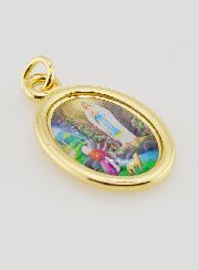 Médaille ND de Lourdes Dorée - 25mm