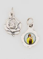 Médaille Rose 14mm - Sainte Thérèse