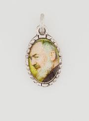 Médaille Bord Torsadé 15mm - Padre Pio