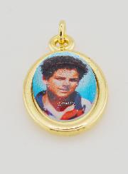 Médaille Saint Carlo Acutis Dorée - 25mm