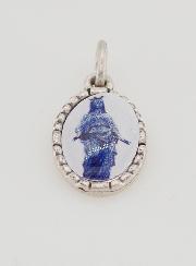 Médaille Bord Torsadé 15mm - Vierge Noire