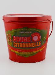 Bougie Citronnelle Seau Métal - Rouge