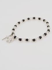 Bracelet Religieux Perles Noires & Transparentes