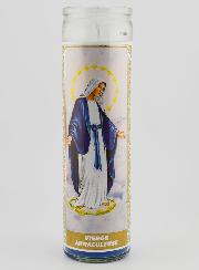 Bougie en Verre - Vierge Miraculeuse & Prière