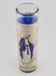 Bougie en Verre - Vierge Miraculeuse & Prière