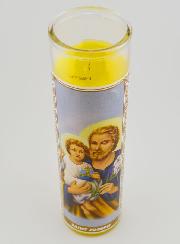 Bougie en Verre - Saint Joseph & Prière